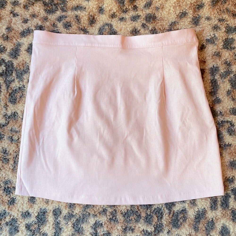 Pink and Cream Forever 21 A-Line Skirt